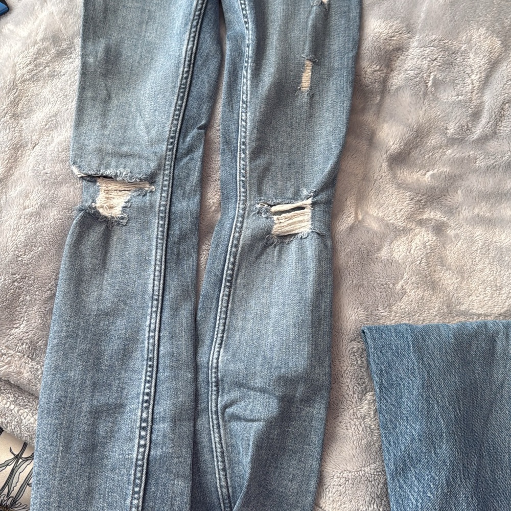 Hollister Light Blue Distressed Skinny Jeans